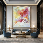 Bright Color Burst, "Rainbow Rhapsody" – Abstract Expressionist Painting On Canvas PS0929