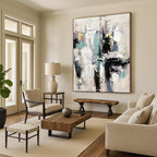 “Pastel - Toned Abstract Urban Layers” - Soft Abstract Painting On Canvas PS0319