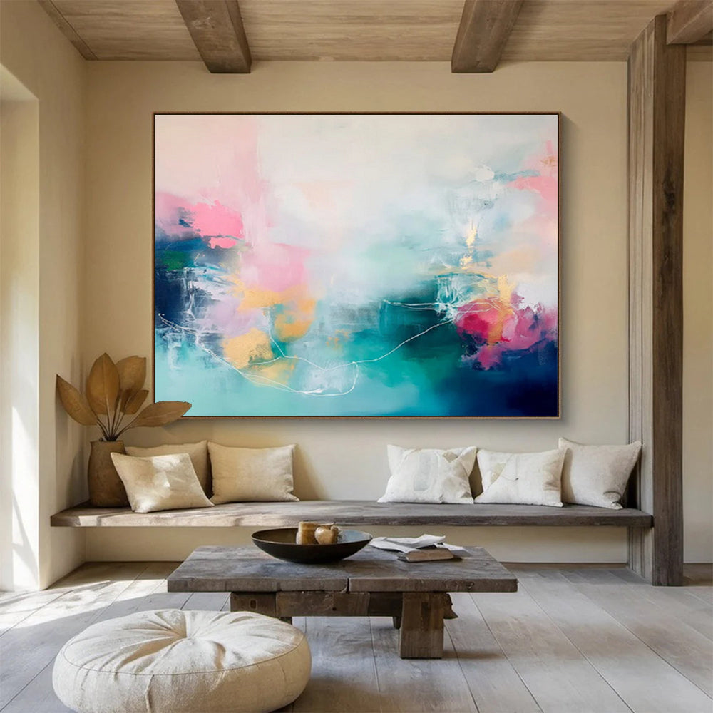 “Pastel Dreamscape” - Soft Abstract Painting On Canvas DKS472
