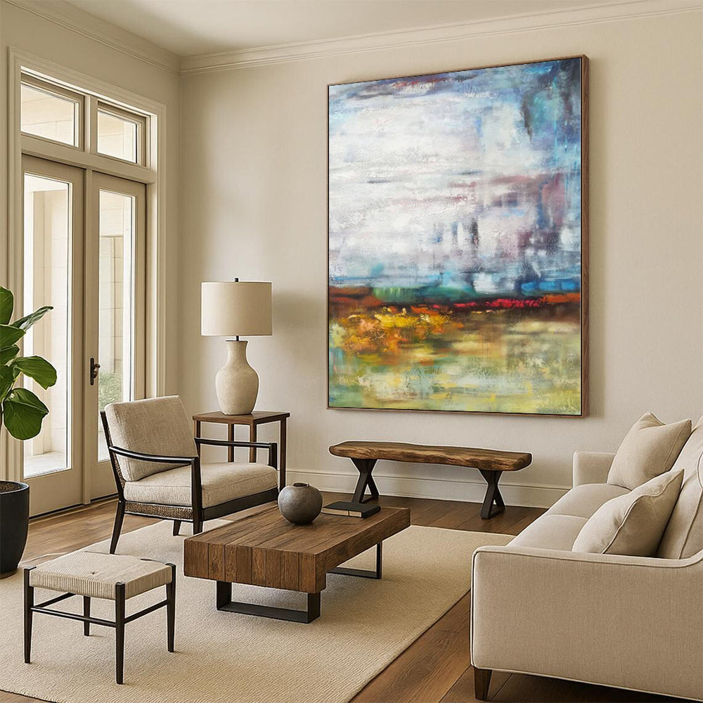 “Colorful Abstract Blurred Scenery” Painting On Canvas PS0383