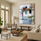 “Colorful Dotted Abstraction” - Abstract Expressionist Painting On Canvas DS042