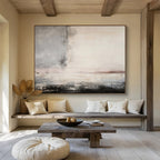 Neutral Tones Abstract Landscape Painting On Canvas DKS046