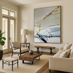 “Colorful Lines on White” - Abstract Expressionist Painting On Canvas DS035