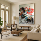 “Chinese Warrior on Horseback” - Oriental, Heroic - Themed Painting On Canvas PT1589