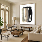 “Gold - Kissed Sky” - Light Blue & Shimmering Gold Abstracts Painting On Canvas DS157