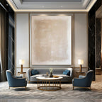 “Beige - White Textured Minimal” - Elegant Abstract Painting On Canvas PS0133