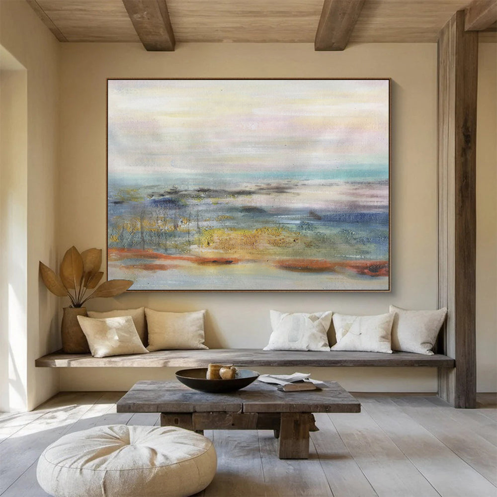 “Pastel Landscape Dream” Abstract Painting On Canvas DKS300