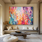 “Colorful Abstract Cubes” - Abstract Oil Painting On Canvas DKS860