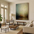 “Muted Tonal Abstract 2” - Serene, Gradient - Hued Painting On Canvas PT1535