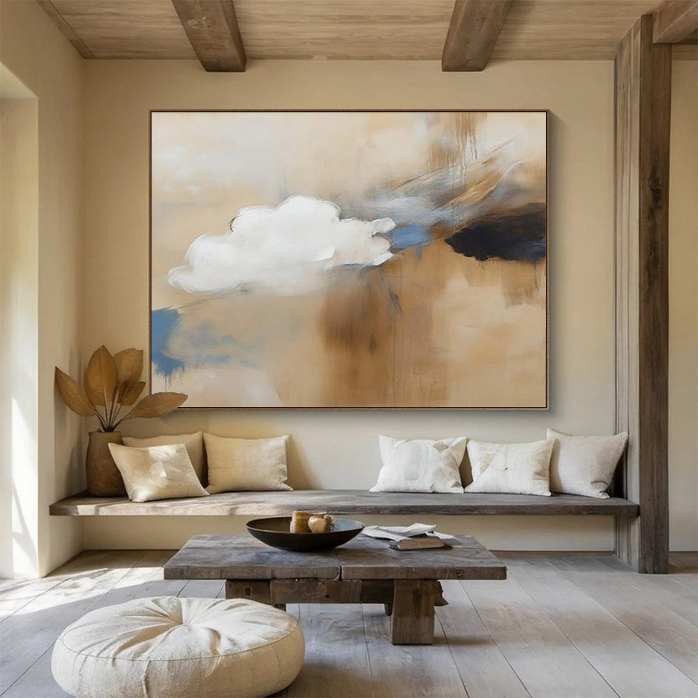 Soft Cloud - Inspired Abstract Painting On Canvas DKS090