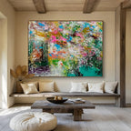 “Vibrant Color - Explosion Abstract” - Textured Oil Painting on Canvas DKS919