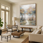 “Misty Forest Impressionist Style” - Impressionist - Inspired Landscape Painting On Canvas PT1433