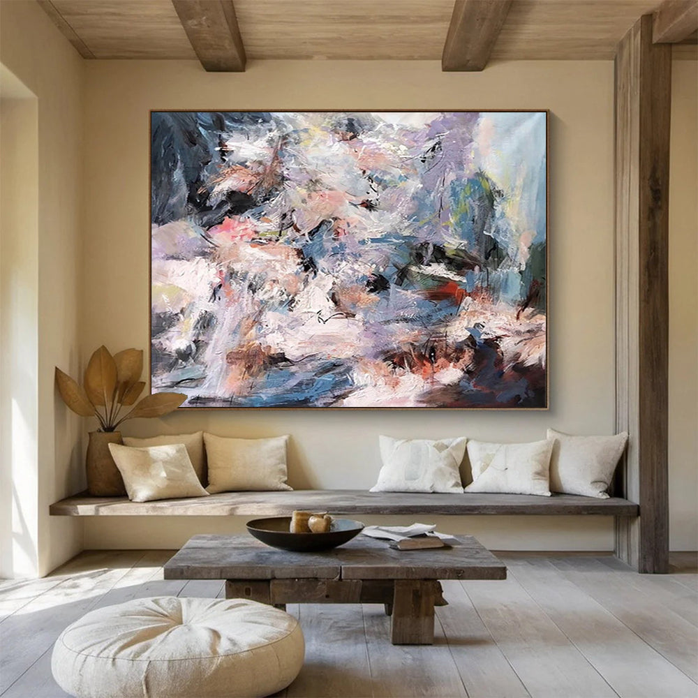 “Colorful Splash Abstract” - Dynamic Abstract Painting On Canvas PT151