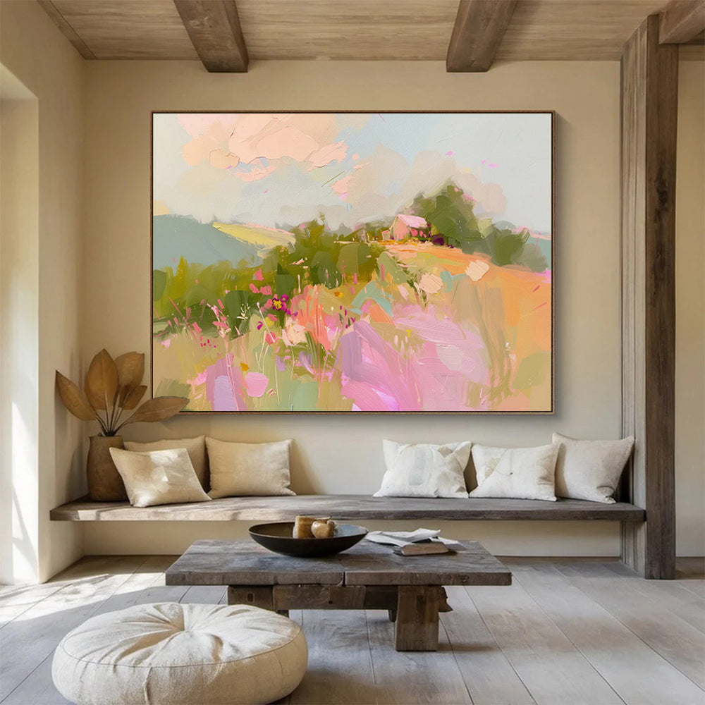 “Pastel Landscape Dream” Landscape Painting On Canvas DKS208