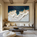 “Textured Ocean Waves” - Impasto Seascape - Painting On Canvas PT1749