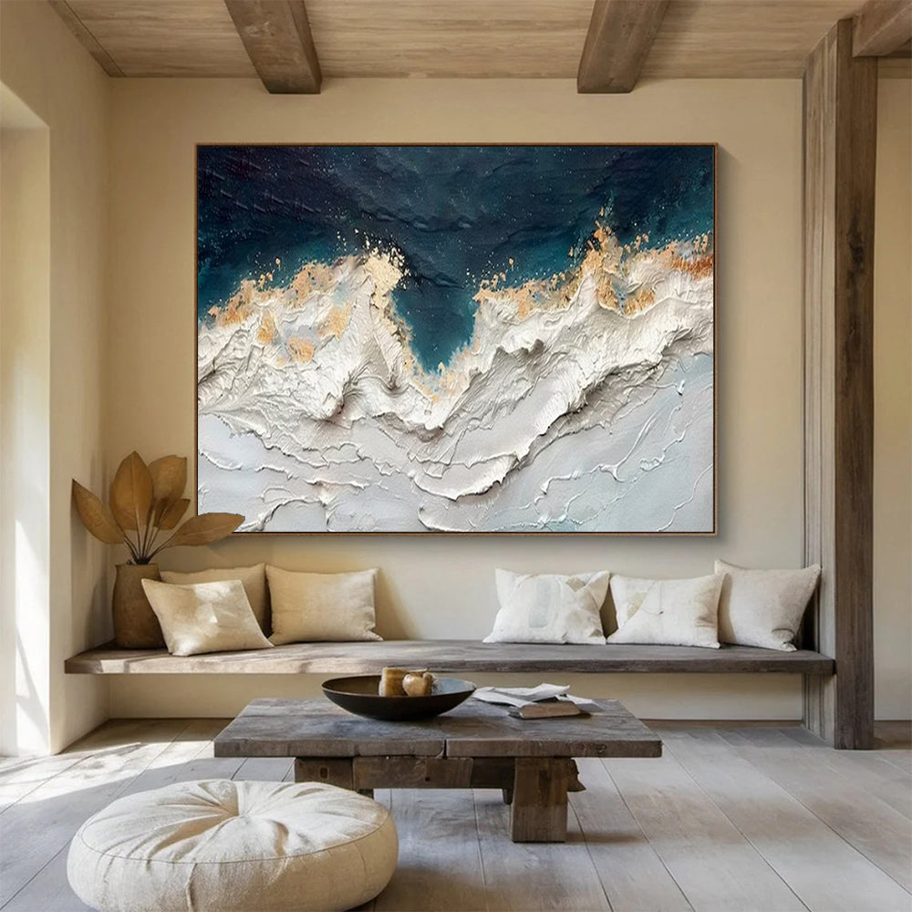 “Textured Ocean Waves” - Impasto Seascape - Painting On Canvas PT1749