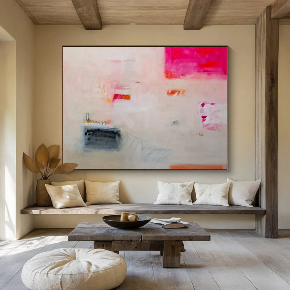 “Subtle Color Shapes” - Minimalist Acrylic Painting on Canvas PT1502