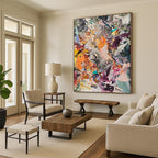Chaotic Color Burst Painting On Canvas DS098