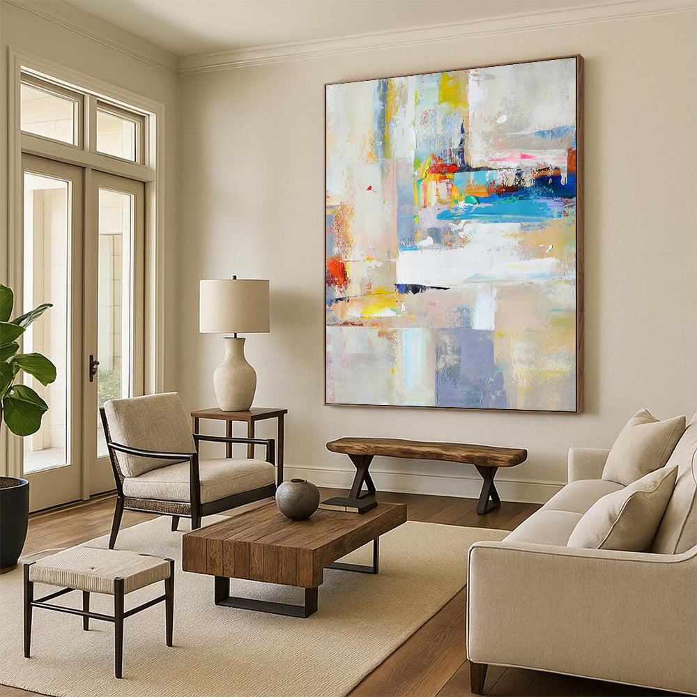 “Colorful Abstract Harmony” - Abstract Expressionist Painting On Canvas PS0001