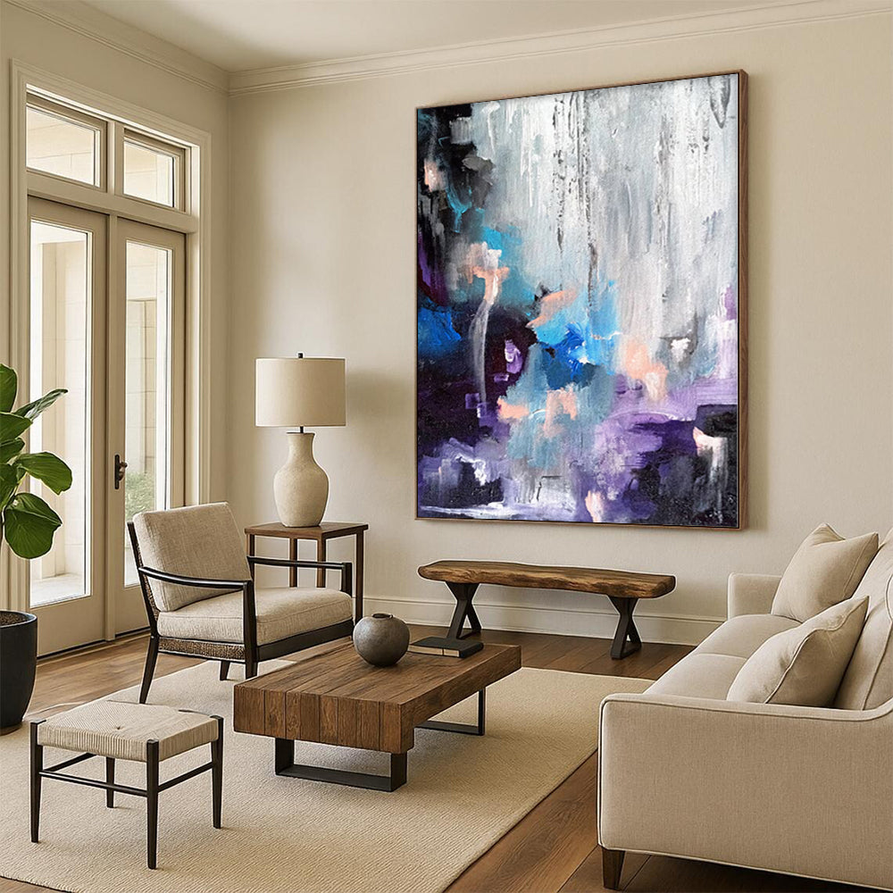 “Cool Tones Abstract” - Ethereal Abstract Painting On Canvas PS0069