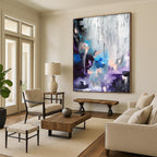“Cool Tones Abstract” - Ethereal Abstract Painting On Canvas PS0069