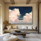 “Pink Clouds in Dark Sky” Landscape Painting On Canvas DKS185