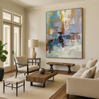 “Muted Tones with Subtle Copper Hints” - Contemplative Abstract Painting On Canvas PS0228