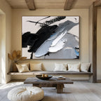 “Black - Grey Abstract Boldness” Painting On Canvas DKS310