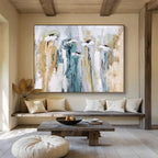 “Soft Color Abstract Florals” - Gentle Abstract Painting On Canvas PT155