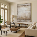 “Vintage Textured Abstract” - Rustic Abstract Painting On Canvas PS0083
