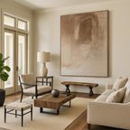 “Brown Abstract Sketch” - Abstract, Subtle - Styled Painting On Canvas PT1659