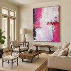 Pink & Purple Abstract Fusion Painting On Canvas PS0814