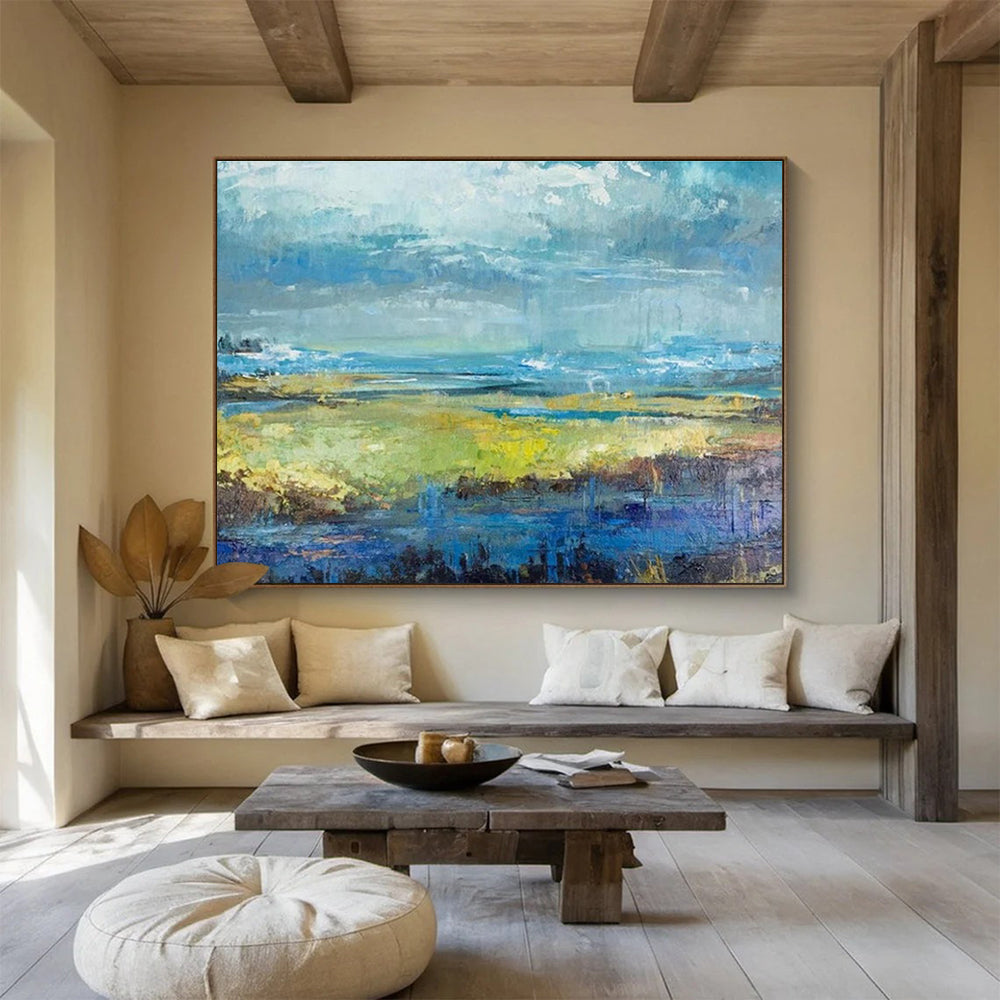 “Abstract Coastal Landscape” Landscape Painting On Canvas DKS190