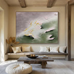 “Pastel - Textured Abstract Forms” - Textured Oil Painting on Canvas DKS918