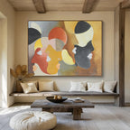 “Geometric Face Abstractions” - Abstract, Cubist - Styled Painting On Canvas DKS003