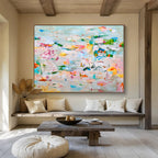 Colorful Eclectic Abstract Painting On Canvas DKS036