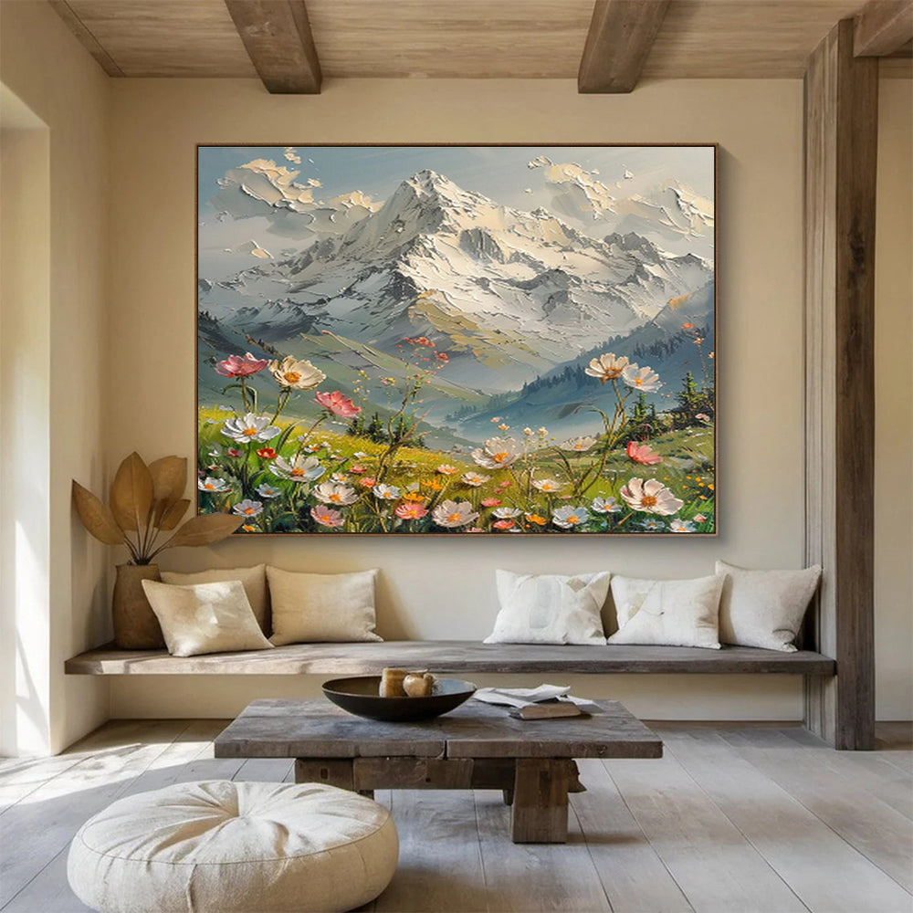 Mountain Blossom - Landscape Oil Painting, Fit for Living Room & Conservatory DKS674