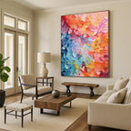 “Colorful Leaf Canopy” - Impasto Landscape Painting On Canvas PT2219
