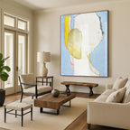 “Pastel Collage Portrait” - Mixed - Media Collage Painting On Canvas PT2225