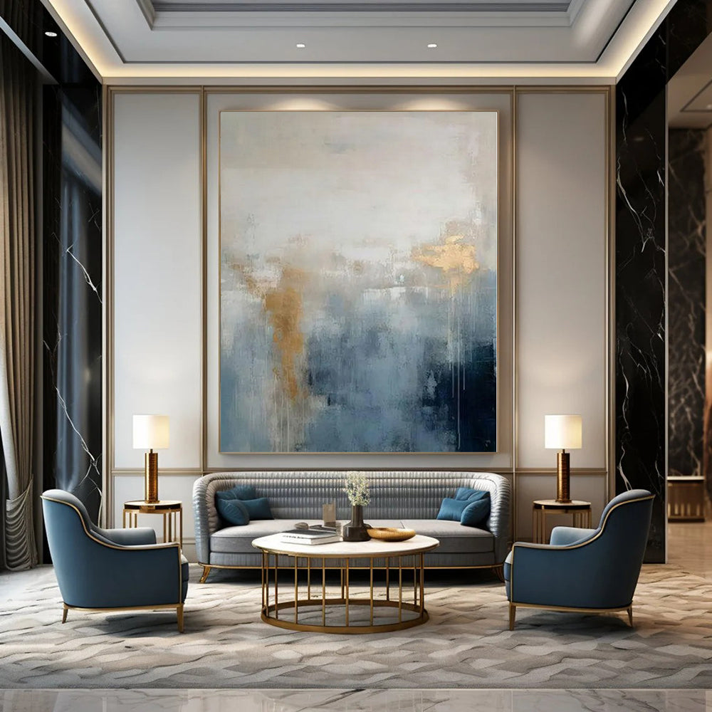 Light and Dark Contrasts with Textured Layers "Textured Duality" Abstract Painting On Canvas PS1211