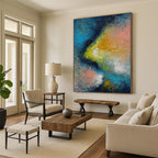 “Cosmic Abstract Burst” - Celestial Abstract Painting On Canvas PS0057