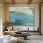 “Teal - Purple Waves” - Expressive Seascape Painting On Canvas DKS417