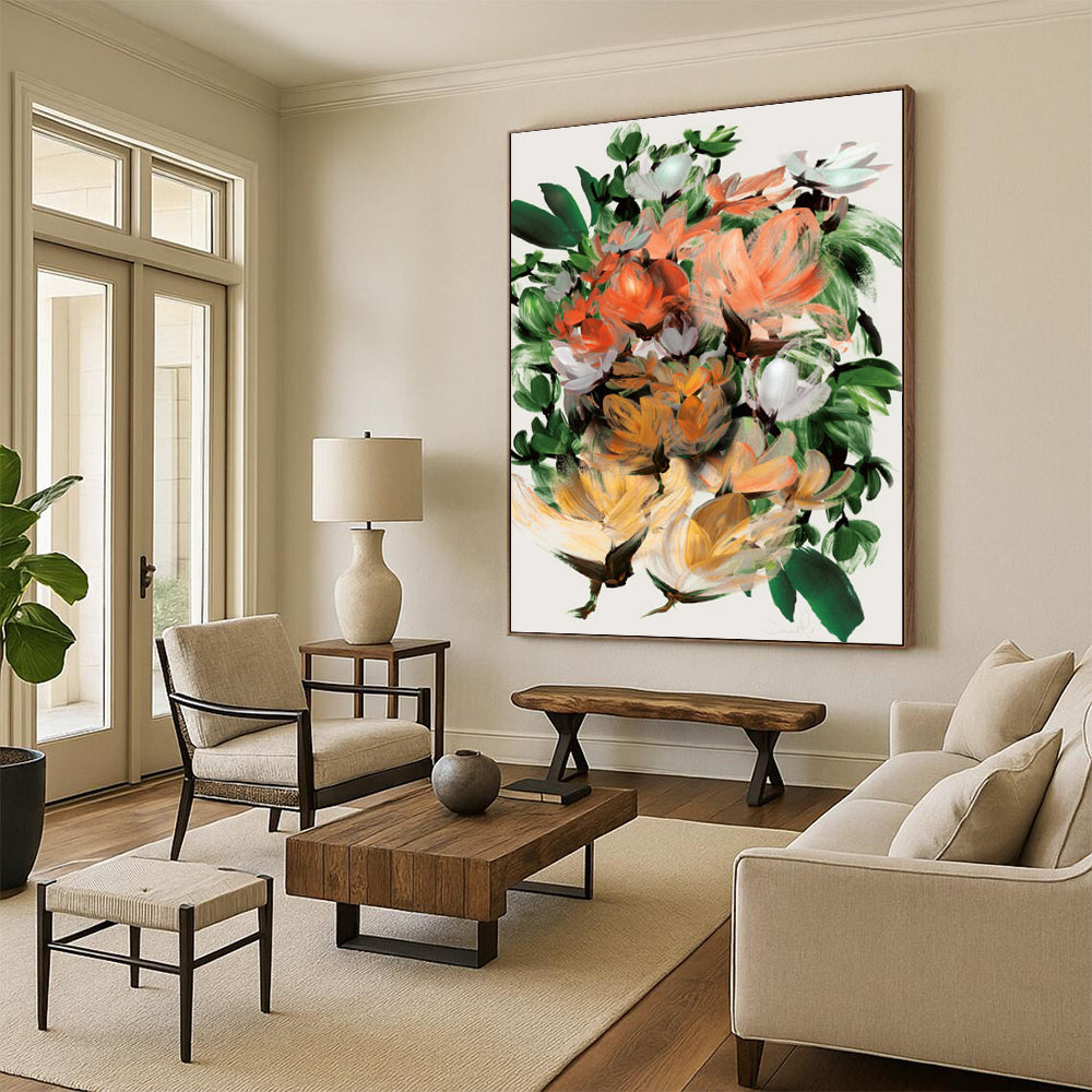 “Vibrant Floral Bouquet” - Bold Colors with Expressive Brushstrokes Painting On Canvas DS217