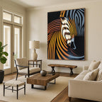 “Color - Revamped Zebra Profile” Painting On Canvas PT1447