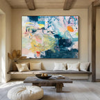 Colorful Abstract with Various Elements Painting On Canvas DKS076