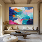 “Colorful Ocean Waves” - Abstract Seascape Painting On Canvas DKS489