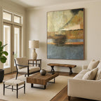 “Earth Toned Abstract with Subtle Shapes” - Minimalist Abstract Painting On Canvas PS0288