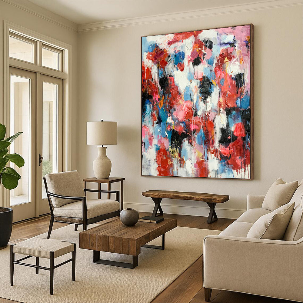 “Color - Drip Abstract Chaos” - Abstract, Emotion - Charged Painting On Canvas PT1585