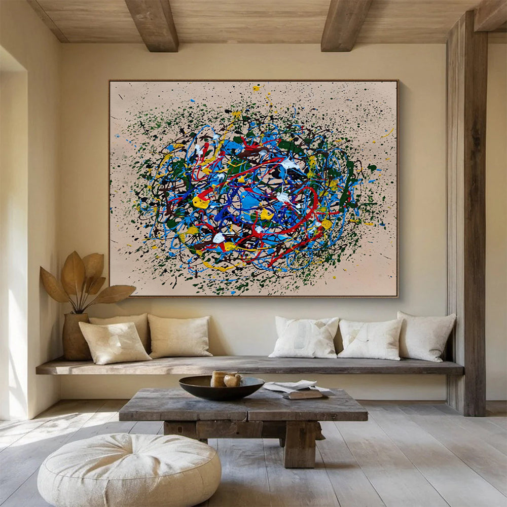 “Colorful Splatter Cosmos” Painting On Canvas DKS304