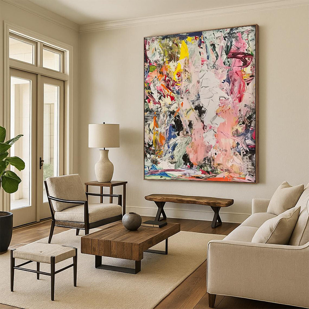 Wild Color Fusion Painting On Canvas DS097